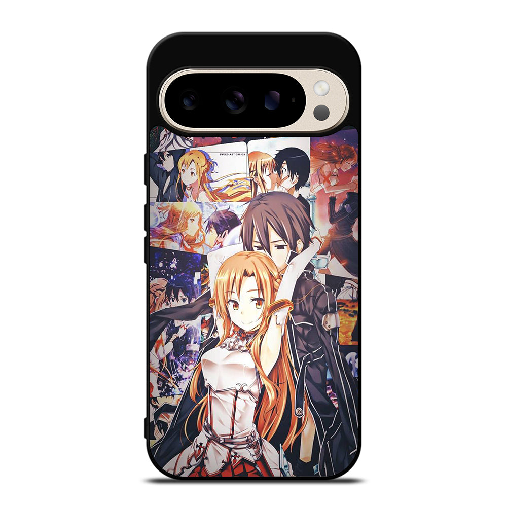 SWORD ART ONLINE KIRITO AND ASUNA COLLAGE Google Pixel 9 Pro Case Cover
