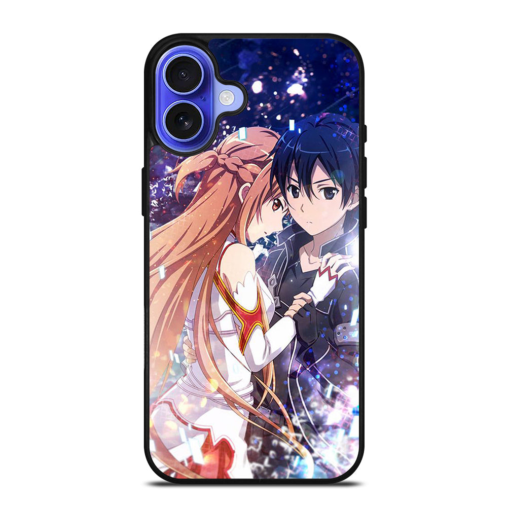 SWORD ART ONLINE KIRITO AND ASUNA LOVE ANIME iPhone 16 Case Cover