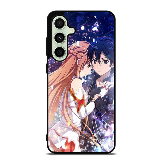 SWORD ART ONLINE KIRITO AND ASUNA LOVE ANIME Samsung Galaxy S24 FE Case Cover