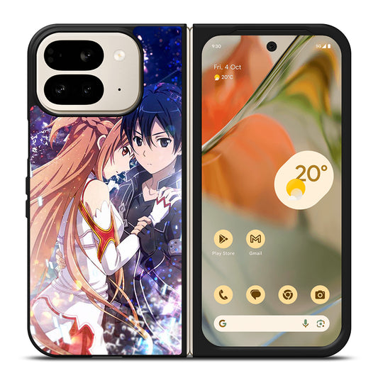 SWORD ART ONLINE KIRITO AND ASUNA LOVE ANIME Google Pixel 9 Pro Fold Case Cover