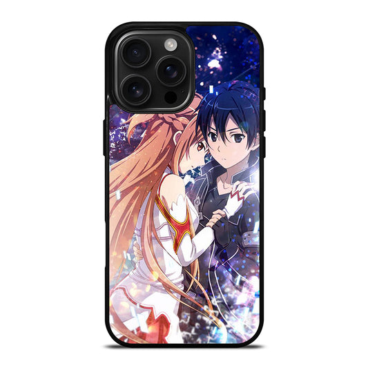 SWORD ART ONLINE KIRITO AND ASUNA LOVE ANIME iPhone 16 Pro Max Case Cover