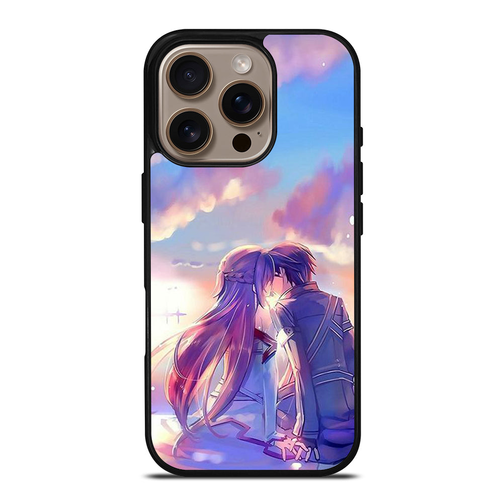 SWORD ART ONLINE KIRITO AND ASUNA LOVE ART iPhone 16 Pro Case Cover