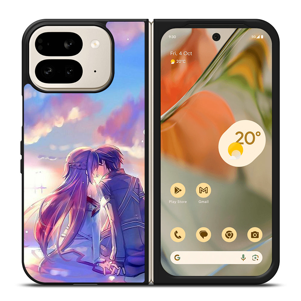 SWORD ART ONLINE KIRITO AND ASUNA LOVE ART Google Pixel 9 Pro Fold Case Cover