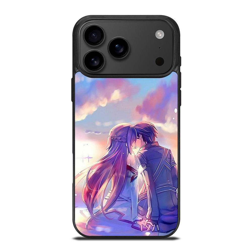 SWORD ART ONLINE KIRITO AND ASUNA LOVE ART iPhone 17 Pro Max Case Cover