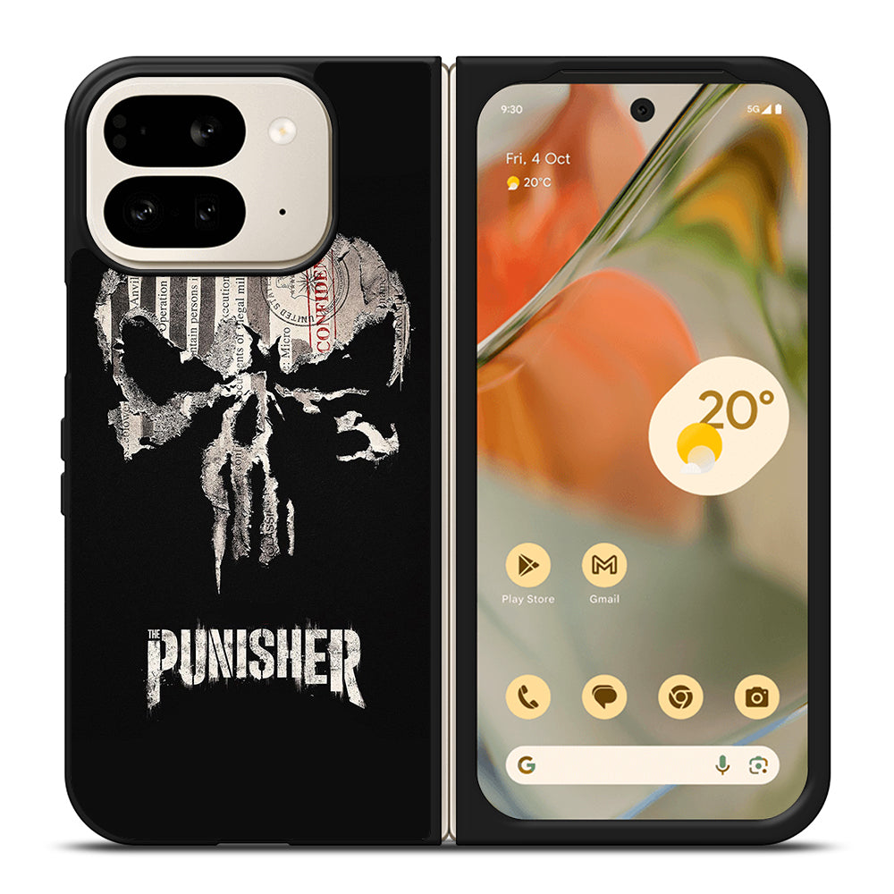THE PUNISHER MARVEL BLACK LOGO Google Pixel 9 Pro Fold Case Cover