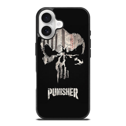 THE PUNISHER MARVEL BLACK LOGO iPhone 17 Case Cover