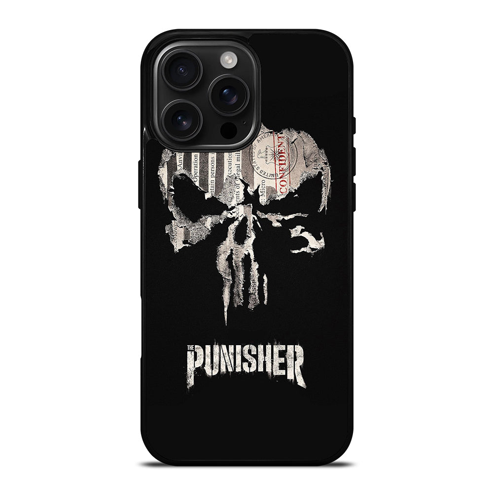 THE PUNISHER MARVEL BLACK LOGO iPhone 16 Pro Max Case Cover