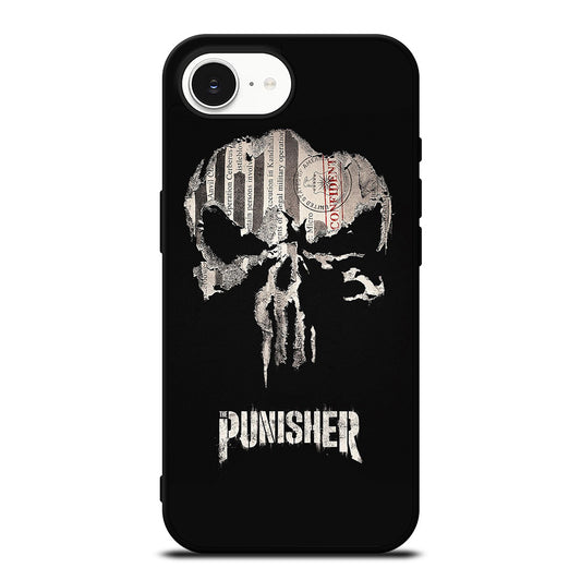 THE PUNISHER MARVEL BLACK LOGO iPhone 16e Case Cover