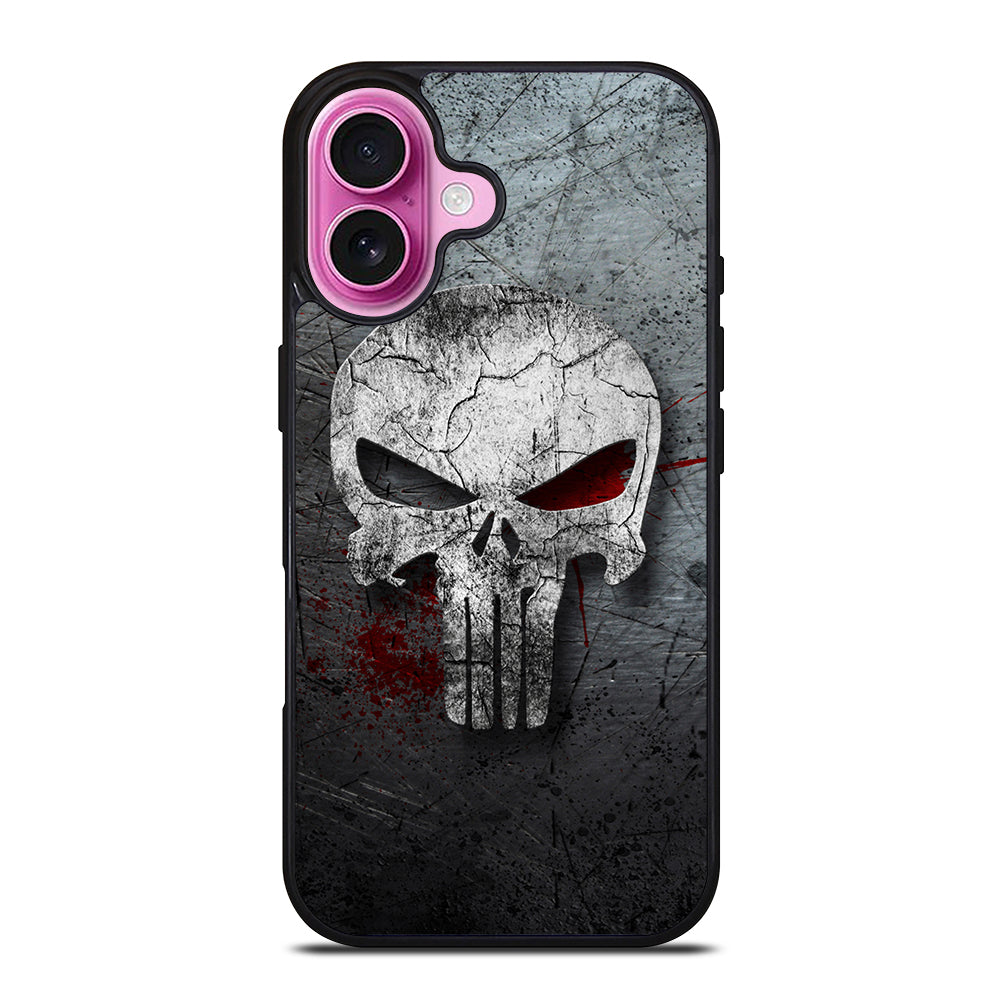 THE PUNISHER MARVEL METAL LOGO iPhone 16 Plus Case Cover