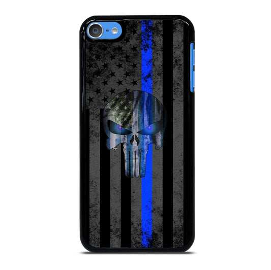 THIN BLUE LINE PUNISHER AMERICAN STRIPE LOGO iPod Touch 7 Case Cover