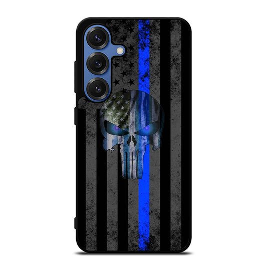 THIN BLUE LINE PUNISHER AMERICAN STRIPE LOGO Samsung Galaxy S25 Case Cover