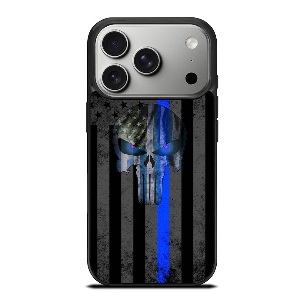 THIN BLUE LINE PUNISHER AMERICAN STRIPE LOGO iPhone 17 Pro Case Cover