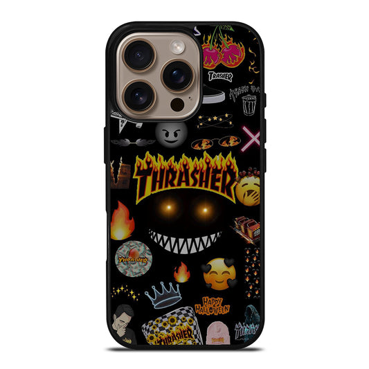 THRASER SKATEBOARD PATTERN iPhone 16 Pro Case Cover