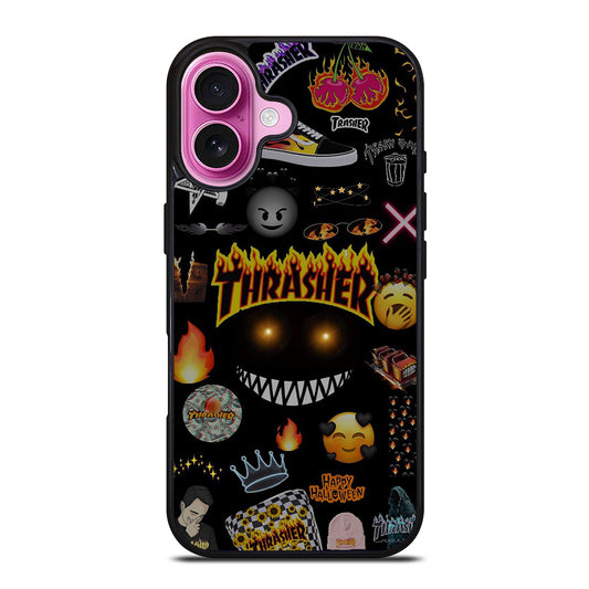 THRASER SKATEBOARD PATTERN iPhone 16 Plus Case Cover