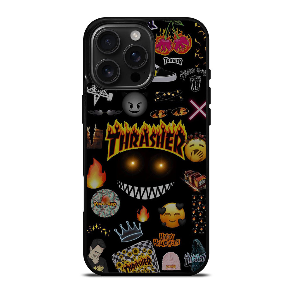 THRASER SKATEBOARD PATTERN iPhone 16 Pro Max Case Cover