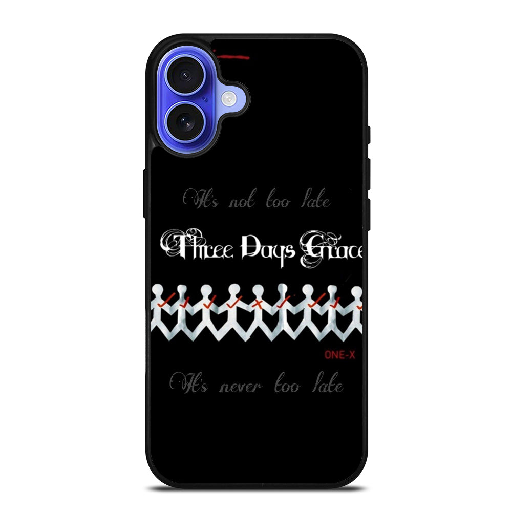 THREE DAYS GRACE LOGO BAND iPhone 16 Case Cover