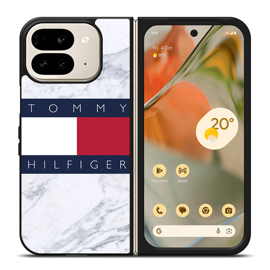 TOMMY HILFIGER WHITE MARBLE Google Pixel 9 Pro Fold Case Cover