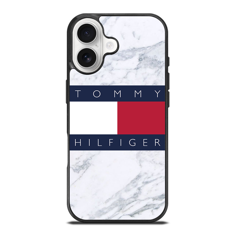 TOMMY HILFIGER WHITE MARBLE iPhone 17 Case Cover