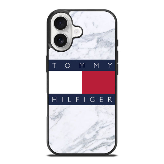 TOMMY HILFIGER WHITE MARBLE iPhone 17 Case Cover