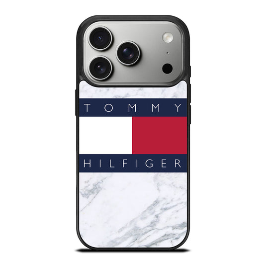 TOMMY HILFIGER WHITE MARBLE iPhone 17 Pro Case Cover