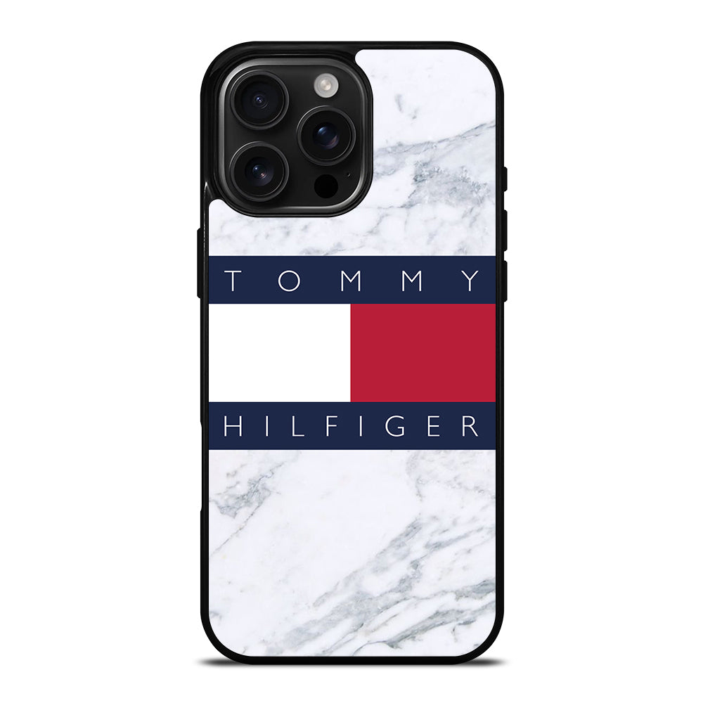 TOMMY HILFIGER WHITE MARBLE iPhone 16 Pro Max Case Cover