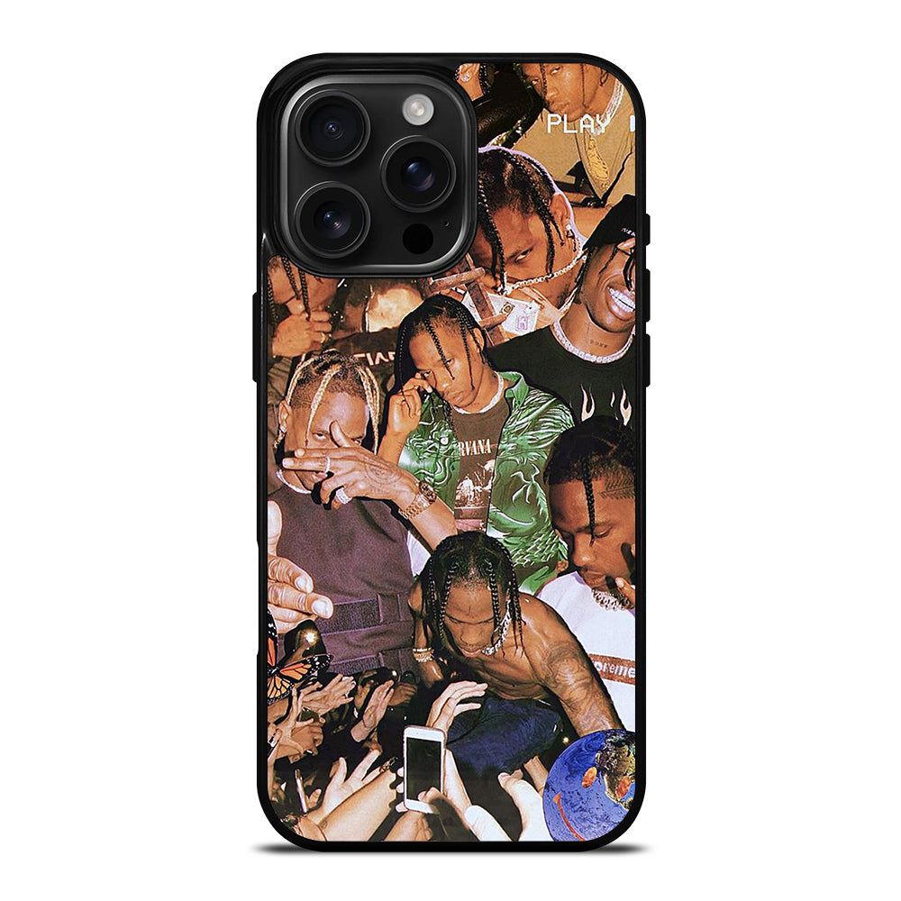 TRAVIS SCOTT AMERICAN RAPPER COLLAGE iPhone 16 Pro Max Case Cover