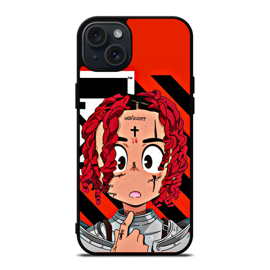 TRIPPIE REDD RAPPER CARTOON iPhone 15 Plus Case Cover