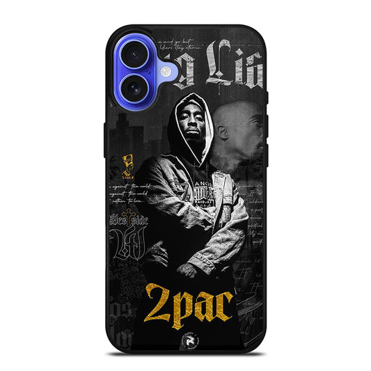 TUPAC 2PAC RAPPER POSTER iPhone 16 Case Cover