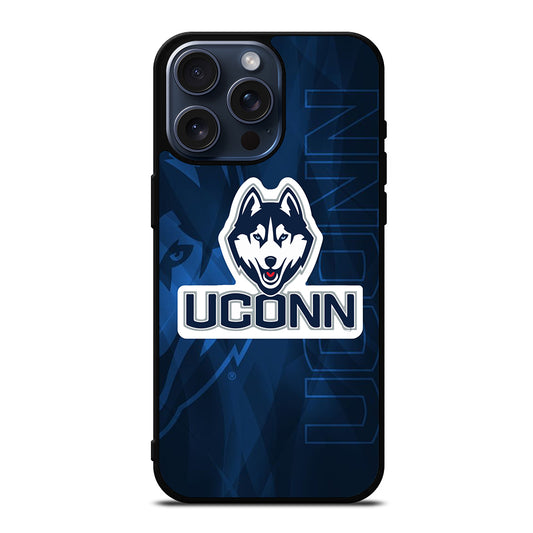 UCONN HUSKIES BASKETBALL LOGO LOGO 3 iPhone 15 Pro Max Case Cover