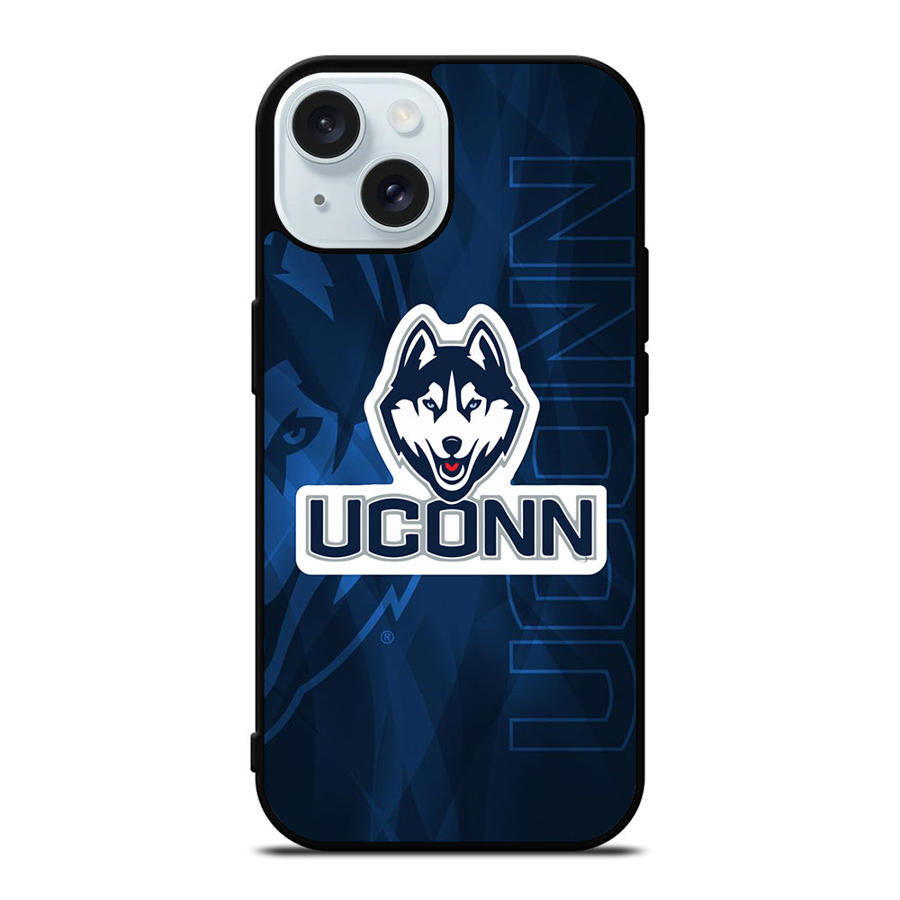 UCONN HUSKIES BASKETBALL LOGO LOGO 3 iPhone 15 Case Cover