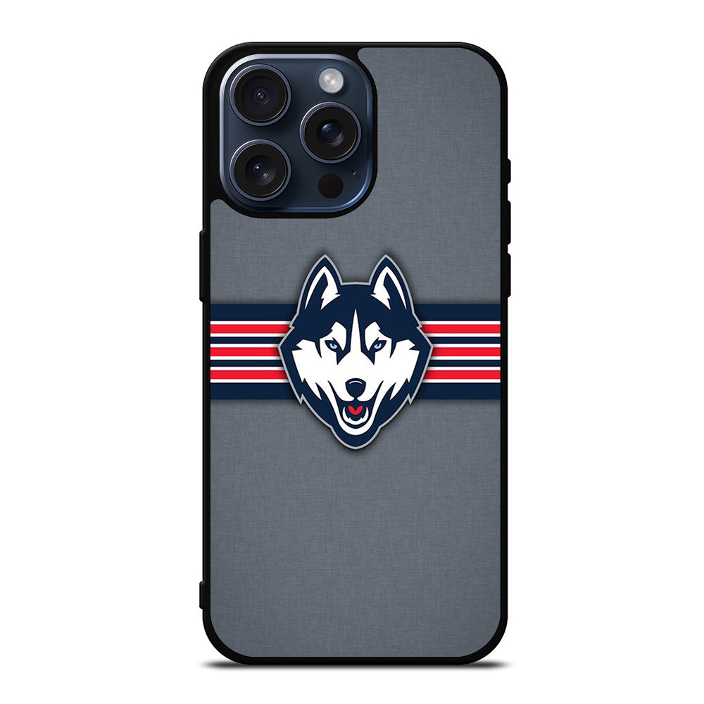 UCONN HUSKIES BASKETBALL LOGO NBA LOGO 2 iPhone 15 Pro Max Case Cover