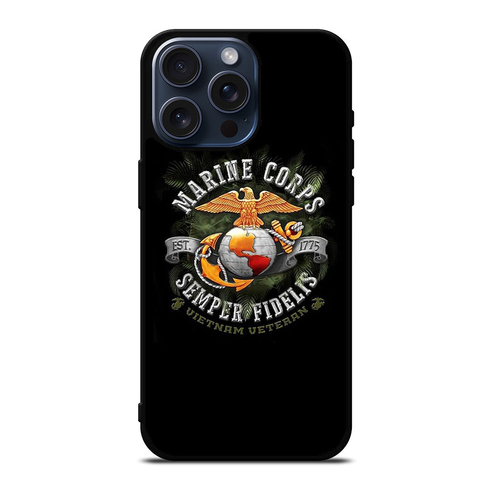 UNITED STATES MARINE CORPS LOGO 3 iPhone 15 Pro Max Case Cover
