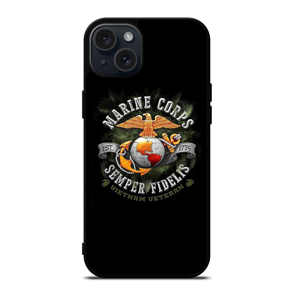 UNITED STATES MARINE CORPS LOGO 3 iPhone 15 Plus Case Cover