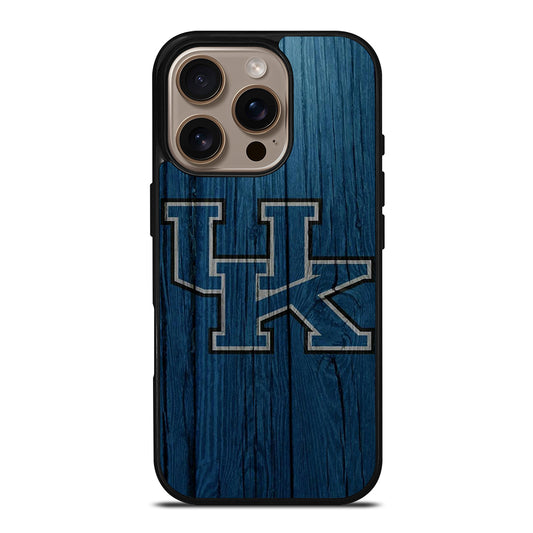UNIVERSITY OF KENTUCKY UK WOODEN iPhone 16 Pro Case Cover