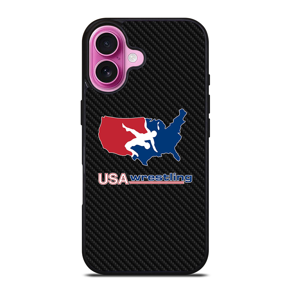 USA WRESTLING CARBON LOGO iPhone 16 Plus Case Cover