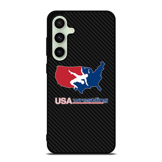 USA WRESTLING CARBON LOGO Samsung Galaxy S24 FE Case Cover