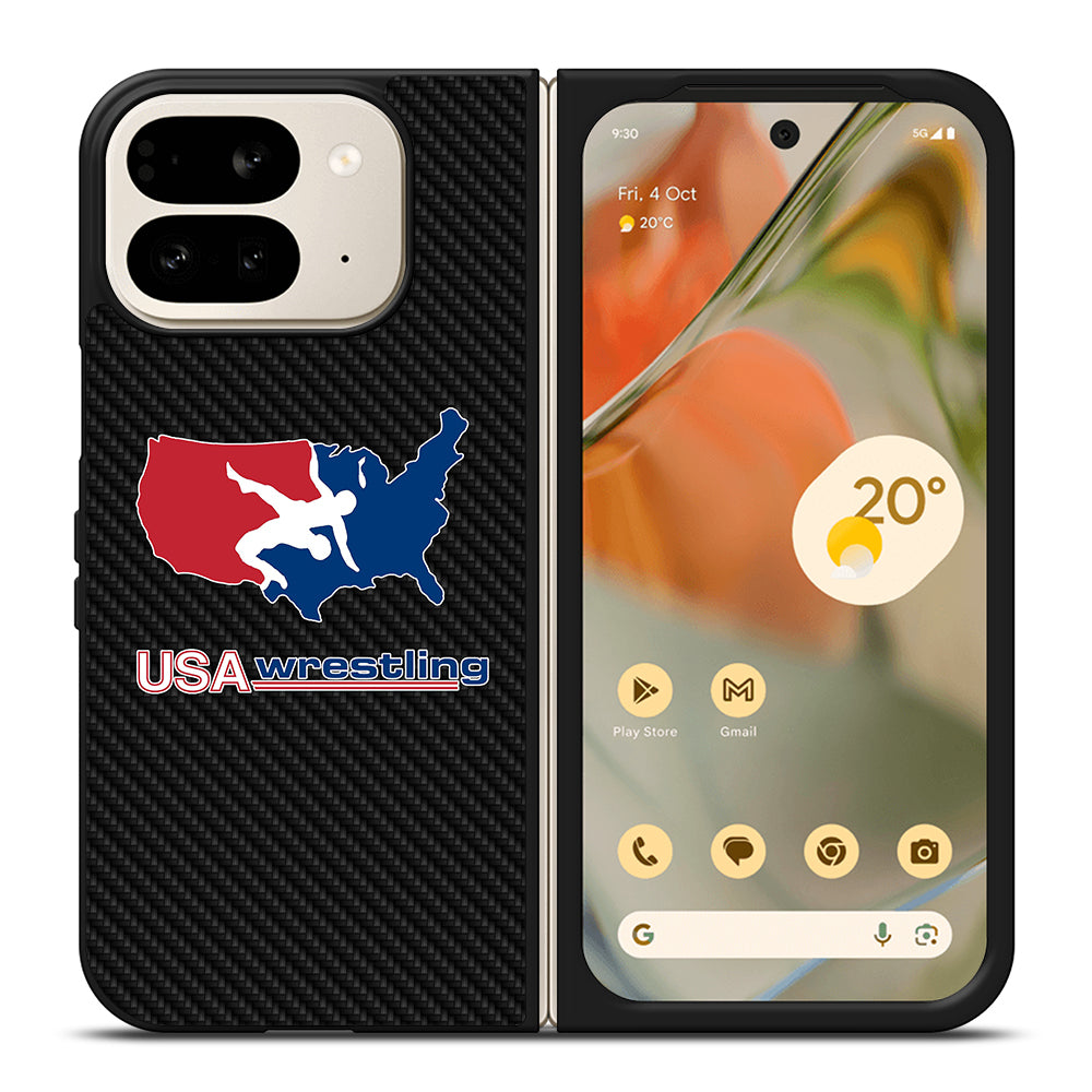 USA WRESTLING CARBON LOGO Google Pixel 9 Pro Fold Case Cover