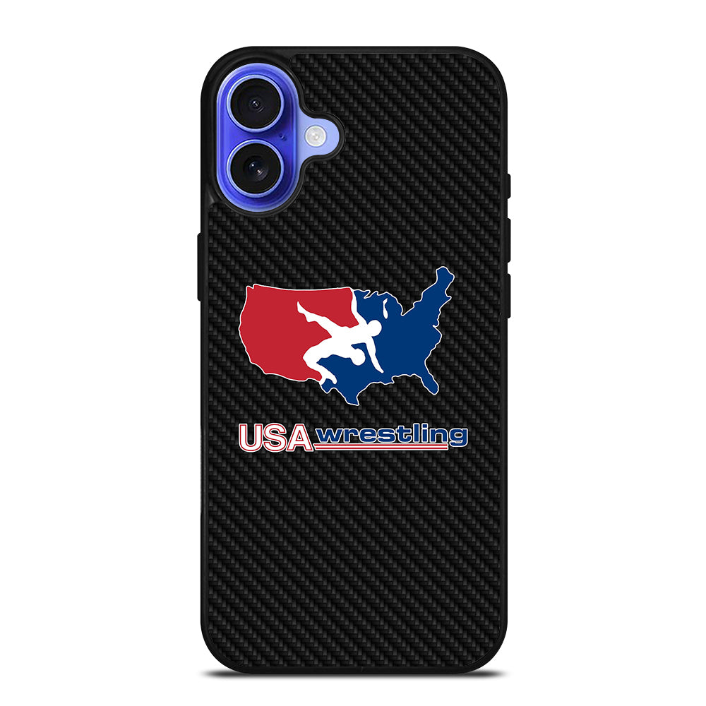 USA WRESTLING CARBON LOGO iPhone 16 Case Cover