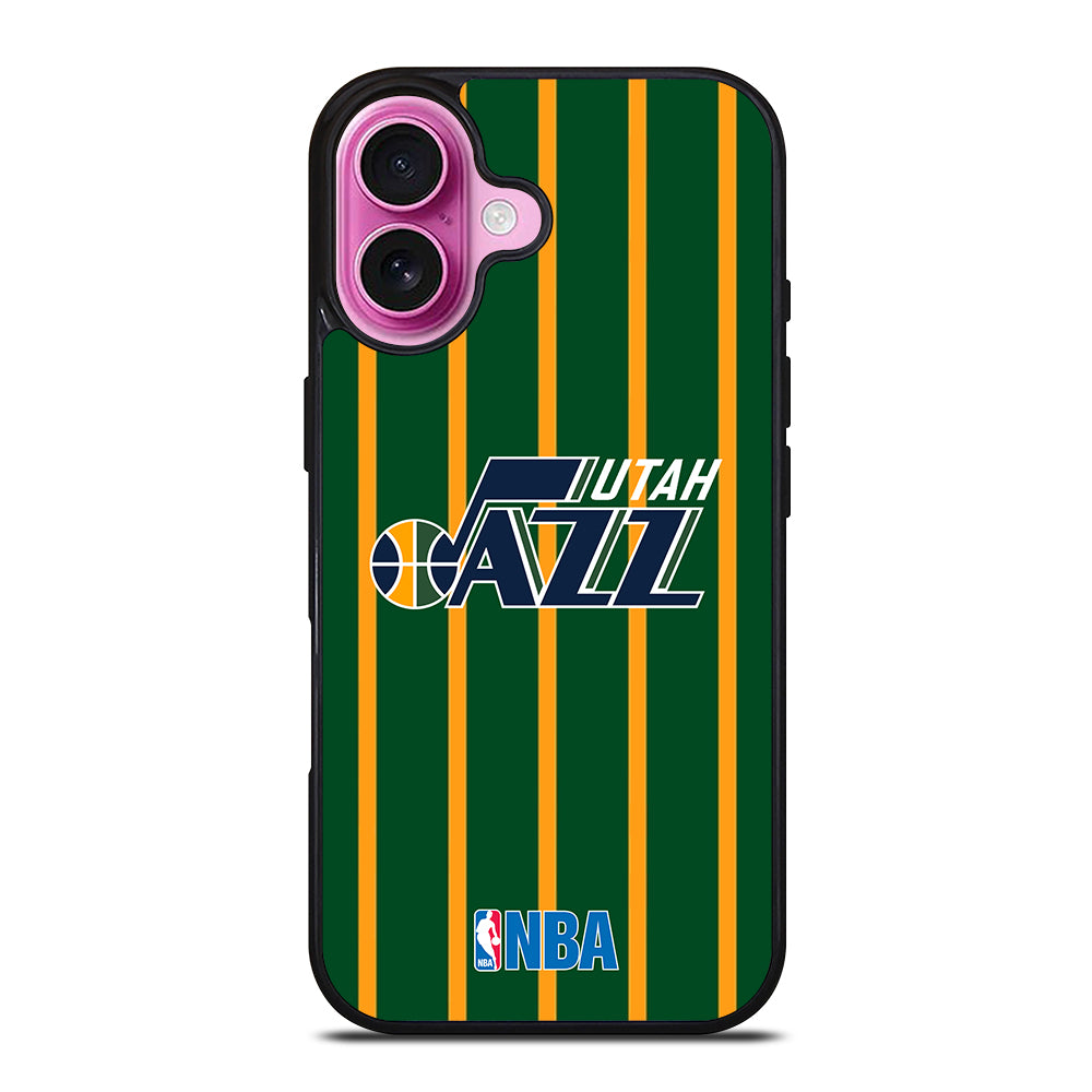 UTAH JAZZ STRIPE LOGO iPhone 16 Plus Case Cover