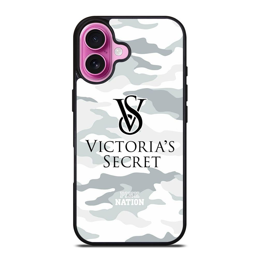 VICTORIA'S SECRET CAMO LOGO iPhone 16 Plus Case Cover