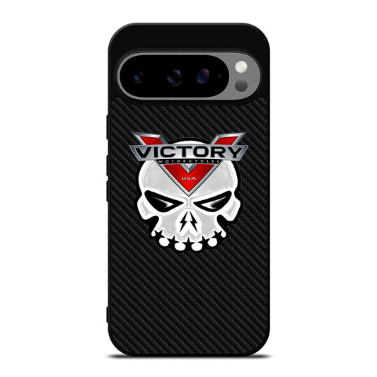 VICTORY MOTOR SKULL LOGO CARBON Google Pixel 9 Pro XL Case Cover