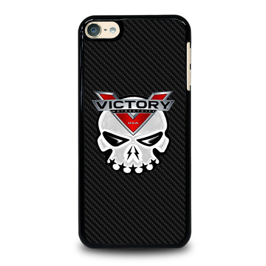 VICTORY MOTOR SKULL LOGO CARBON iPod Touch 6 Case Cover