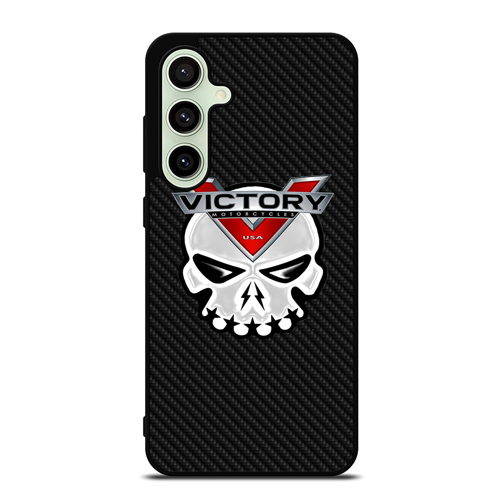 VICTORY MOTOR SKULL LOGO CARBON Samsung Galaxy S24 FE Case Cover