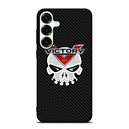 VICTORY MOTOR SKULL LOGO CARBON Samsung Galaxy S25 Plus Case Cover