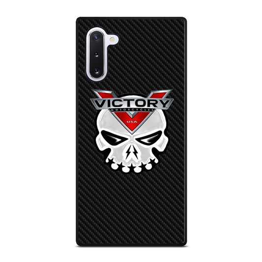 VICTORY MOTOR SKULL LOGO CARBON Samsung Galaxy Note 10 Case Cover