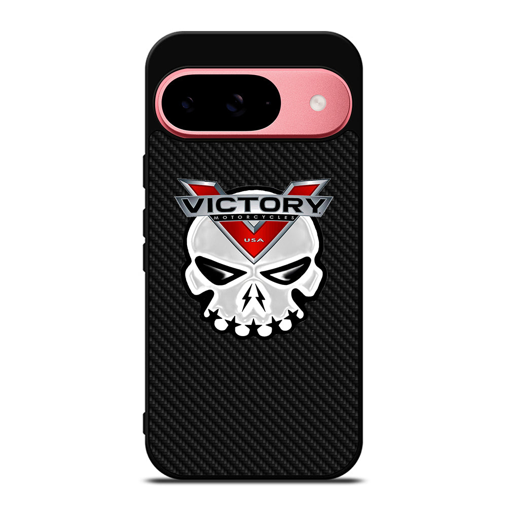 VICTORY MOTOR SKULL LOGO CARBON Google Pixel 9 Case Cover
