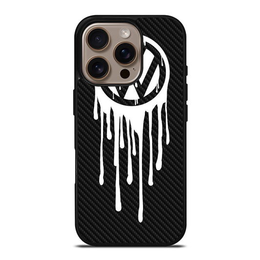 VOLKSWAGEN VW LOGO CARBON iPhone 16 Pro Case Cover
