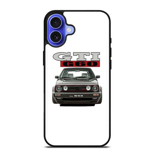 VW VOLKSWAGEN GTI CAR BLACK iPhone 16 Case Cover
