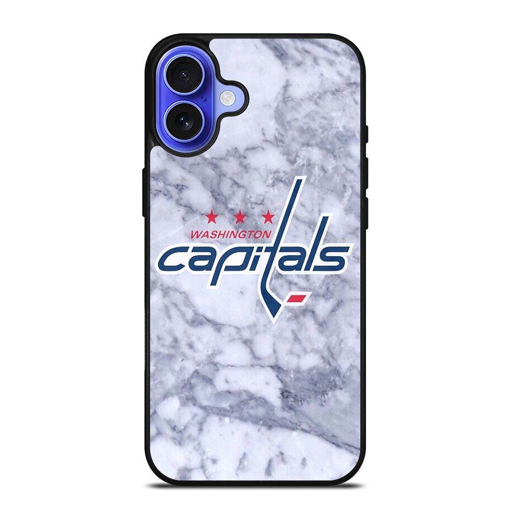 WASHINGTON CAPITALS MARBLE LOGO iPhone 16 Case Cover
