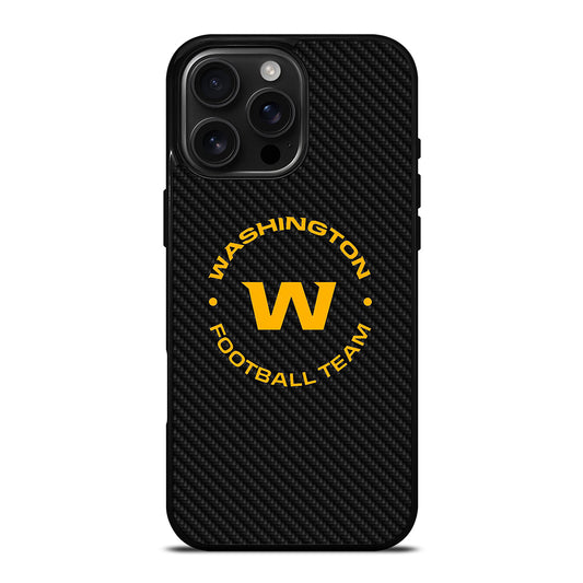 WASHINGTON FOOTBALL LOGO CARBON iPhone 16 Pro Max Case Cover